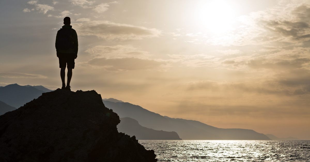 Man overlooking the sea