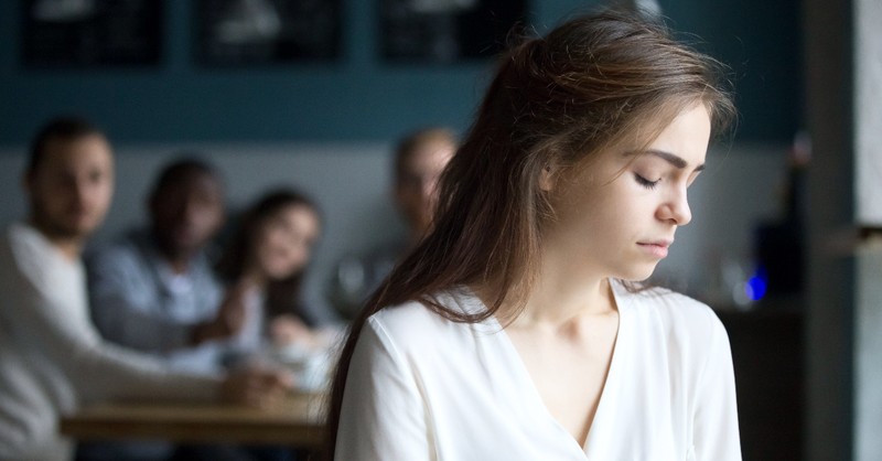 Girl left out of a group